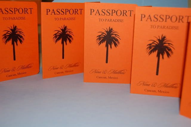 orange passport invitation destination wedding passport