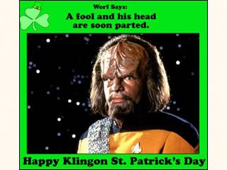 Does Worf imbibe in green Prune Juice?