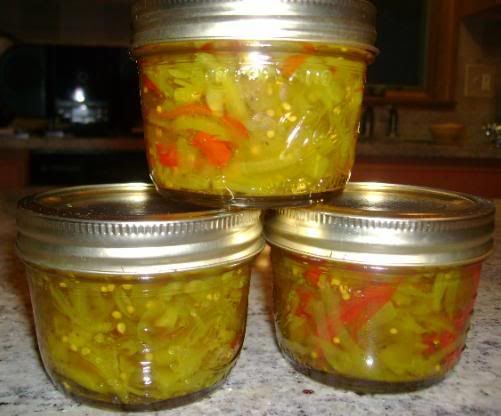 Help! I Have A Fire In My Kitchen - Canned Sweet Pepper Relish