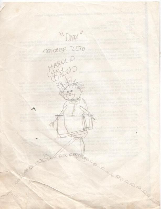 My dad, as drawn when I was very young