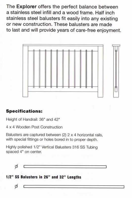 Stainless Balusters 1 2 x 32 1 2 Deck Railing Baluster