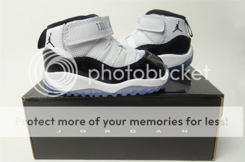 Toddlers Nike Air JORDAN 11 RETRO Concord (TD) Size 3 10 Black/White 