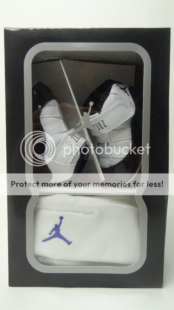 Baby Nike JORDAN 11 RETRO Concord (GP) Size 1 4 Black/White Beanie 