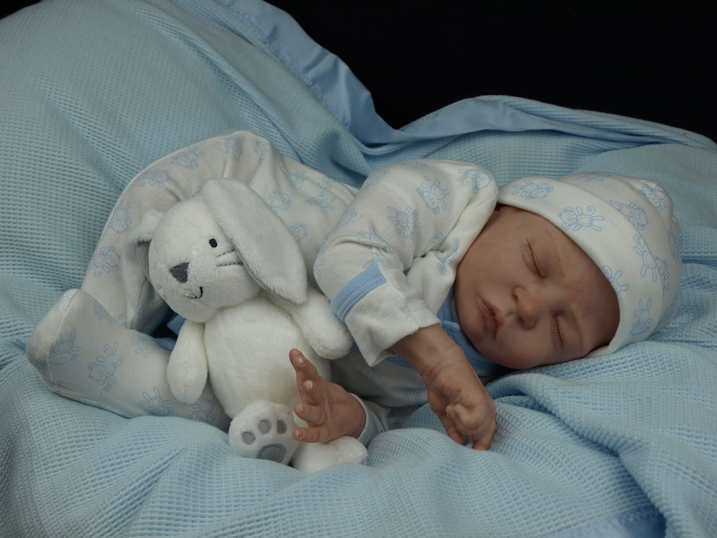 Reborn Baby OOAK Laura Lee Eagles Sweet Pea Asleep Newborn Infant Boy Doll