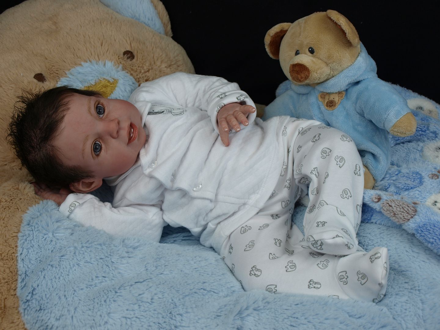 Reborn Baby OOAK Janie Delange Beary Cute Newborn Infant Boy Doll